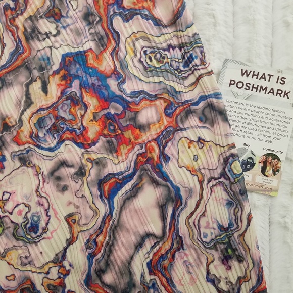 LEITH  abstract print textured tube skirt NWT size Small - Picture 1 of 7